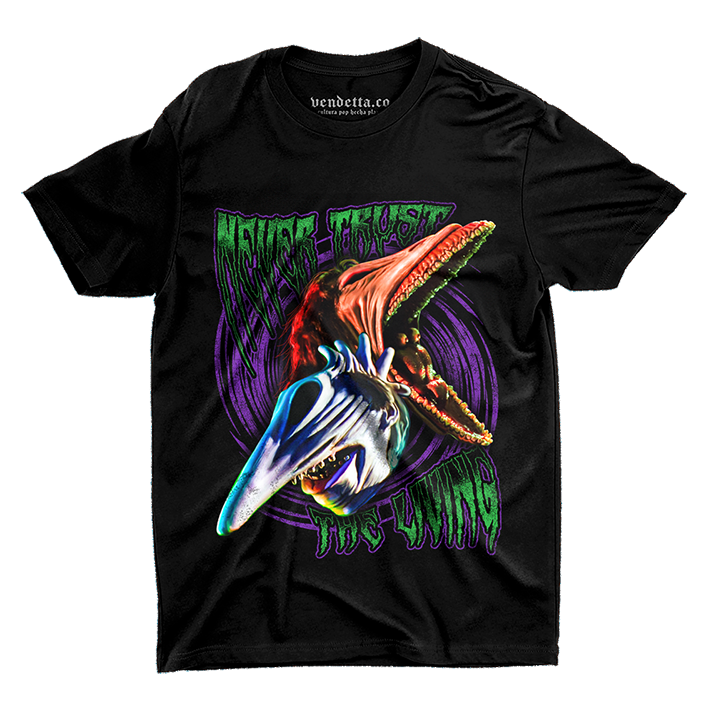 Playera Beetlejuice - Never trust the living