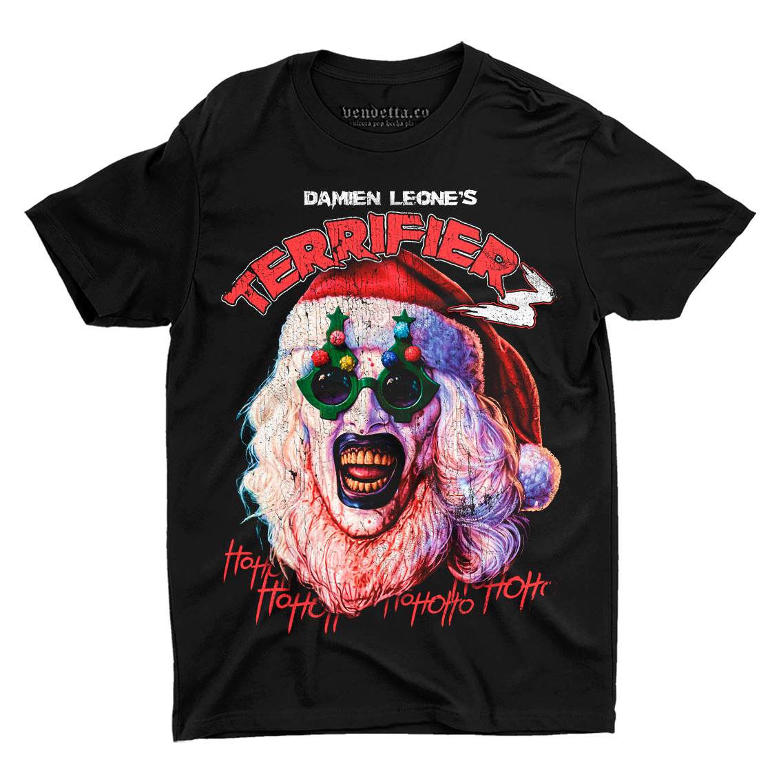 Playera Terrifier 3 - Art el Payaso Santa Claus Navideño | Vendetta Co