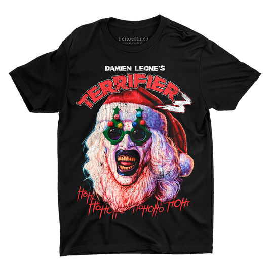 Playera Terrifier 3 Art el Payaso Santa Claus Navideño