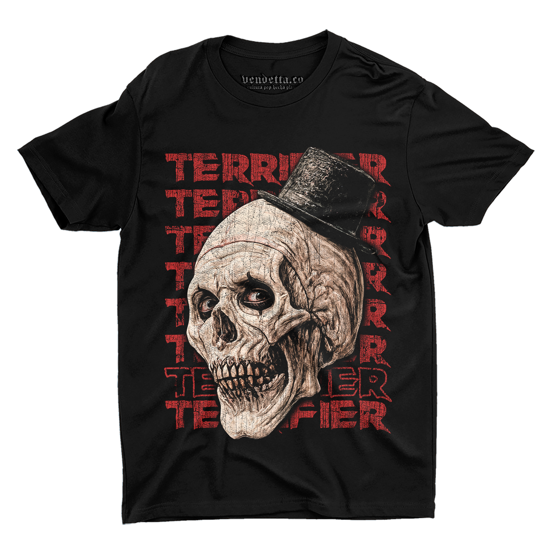 Playera Terrifier Skull - Calavera de Art el Payaso | Vendetta Co